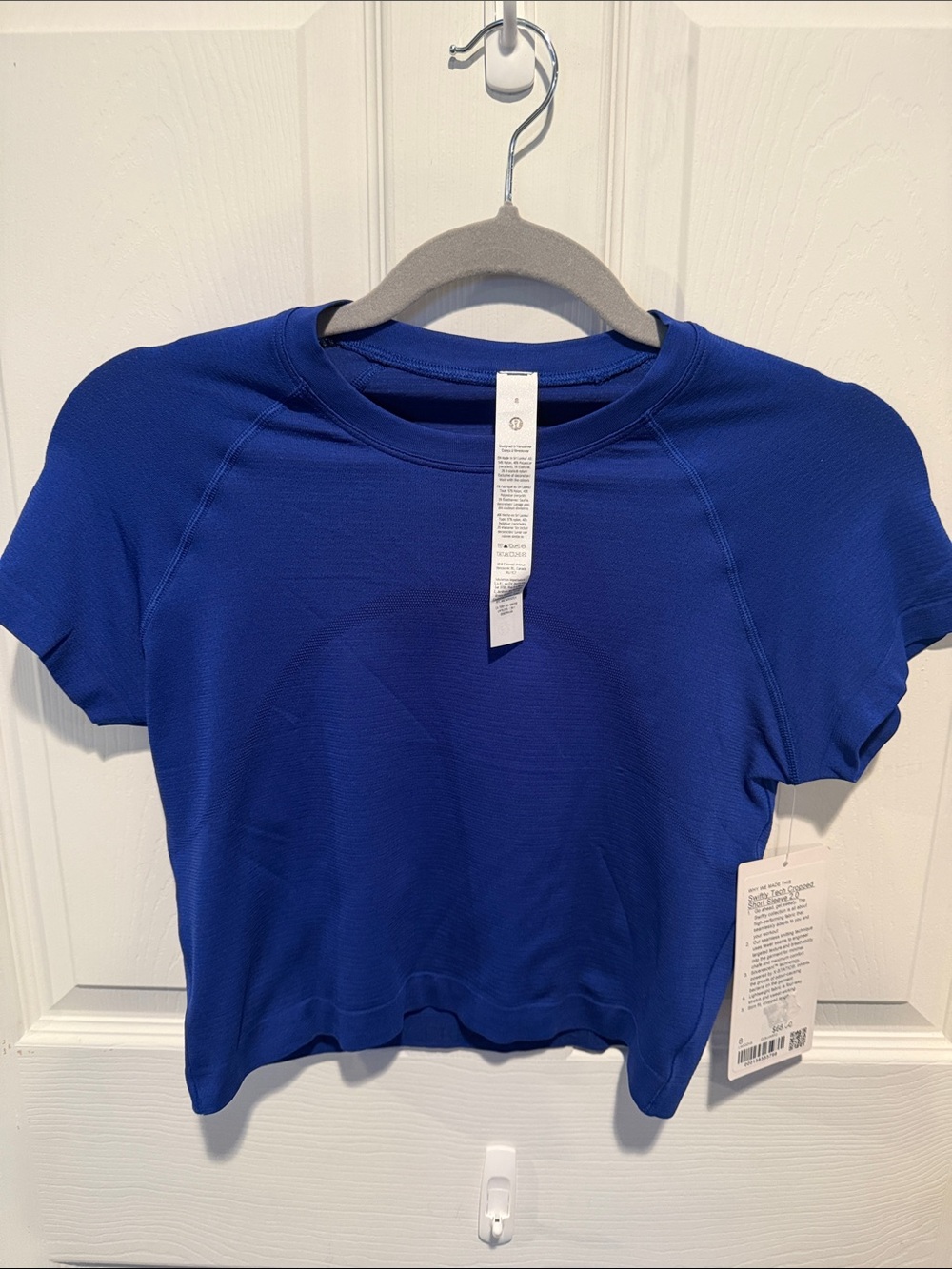 Women's Lululemon Royal Blue Short Sleeve Crop Top